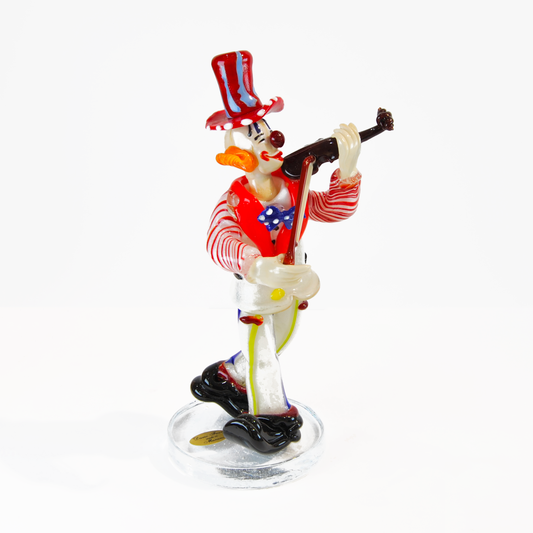 CLOWN VIOLINIST WITH RED HAT