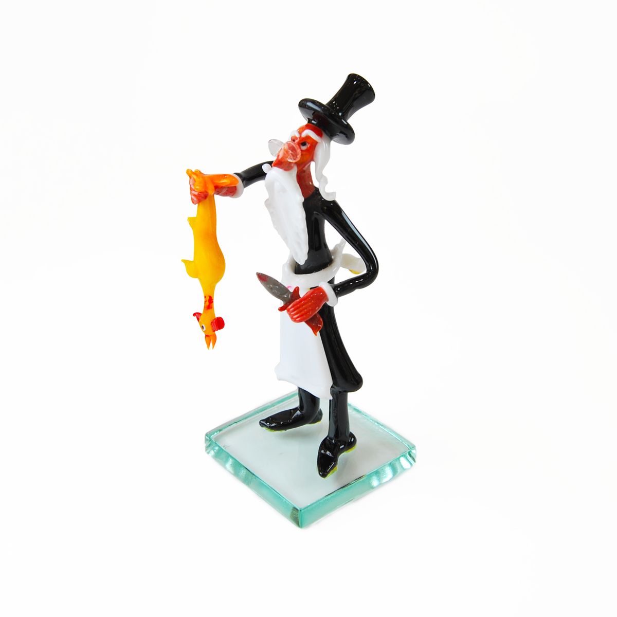 RABBI WITH CHICKEN AND KNIFE