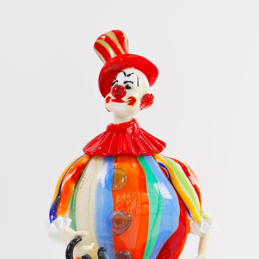 MEDIUM CLOWN WITH UMBRELLA AND SUITCASE