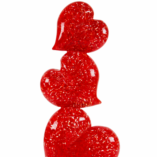 SMALL RED TRIPLE HEART, CALCEDONIO COLLECTION