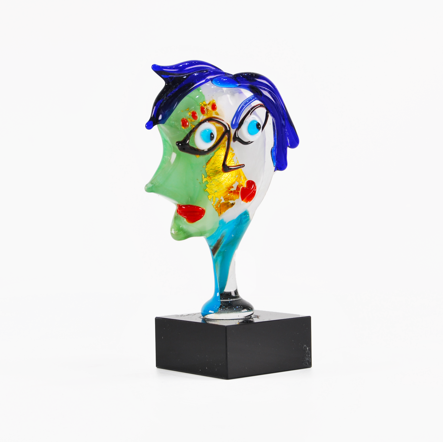 WHITE AND GREEN FACE WITH BLUE HAIR, PICASSO COLLECTION