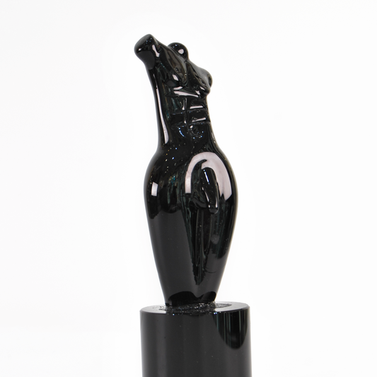 GLOSSY BLACK MALE BUST