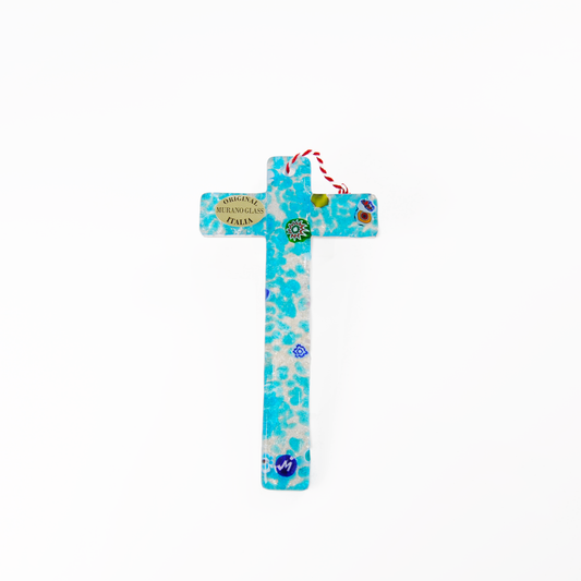 MEDIUM ARTISTIC CROSS SILVER BASE