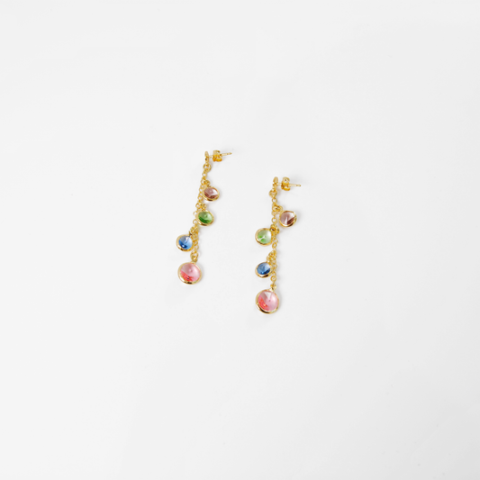 MULTICOLOR MURANO GLASS DROP EARRINGS