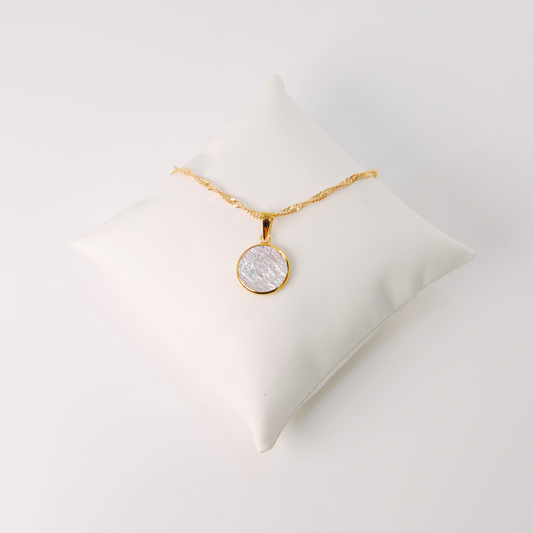 SMALL BOREALE MURANO GLASS GOLD PENDANT NECKLACE