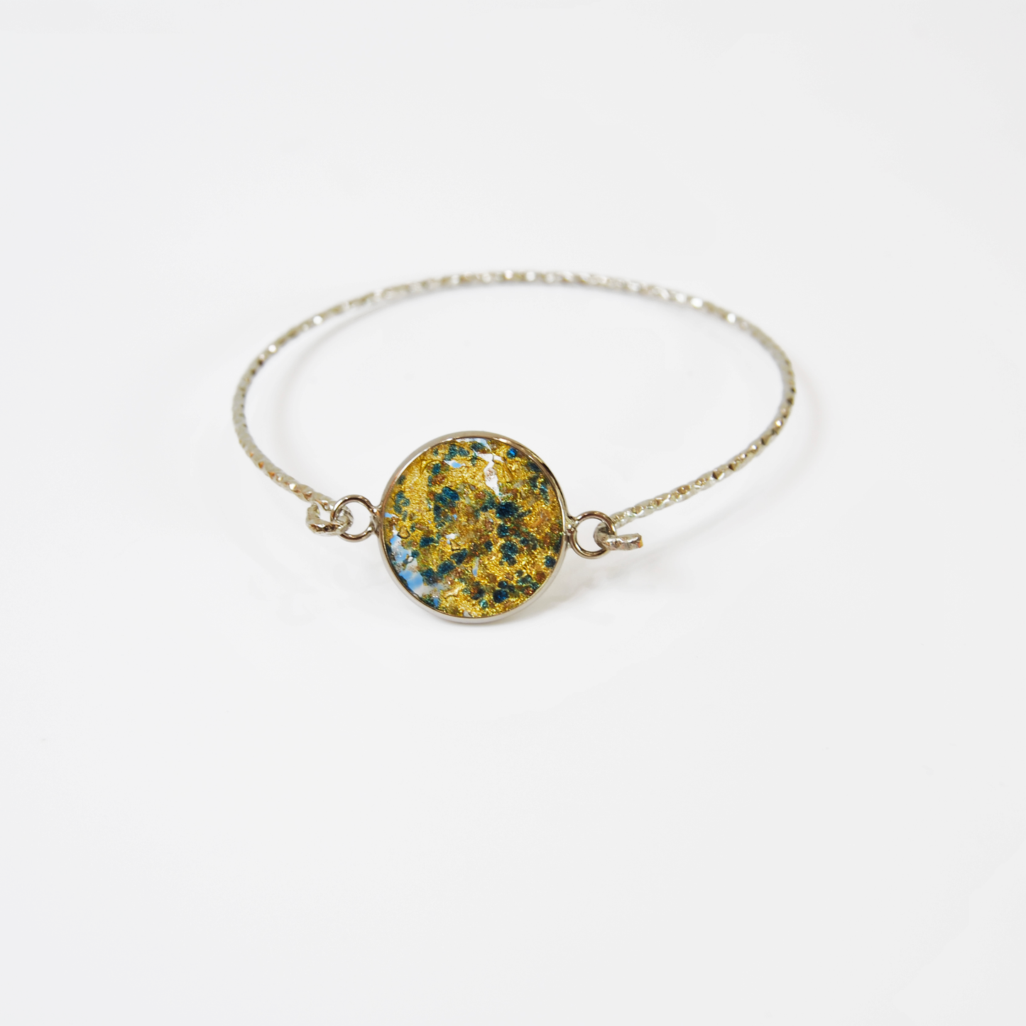 BOREALE MURANO GLASS BRACELET WITH SLIM SILVER FINISH