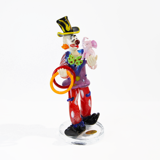 CLOWN WITH RINGS & ELEPHANT