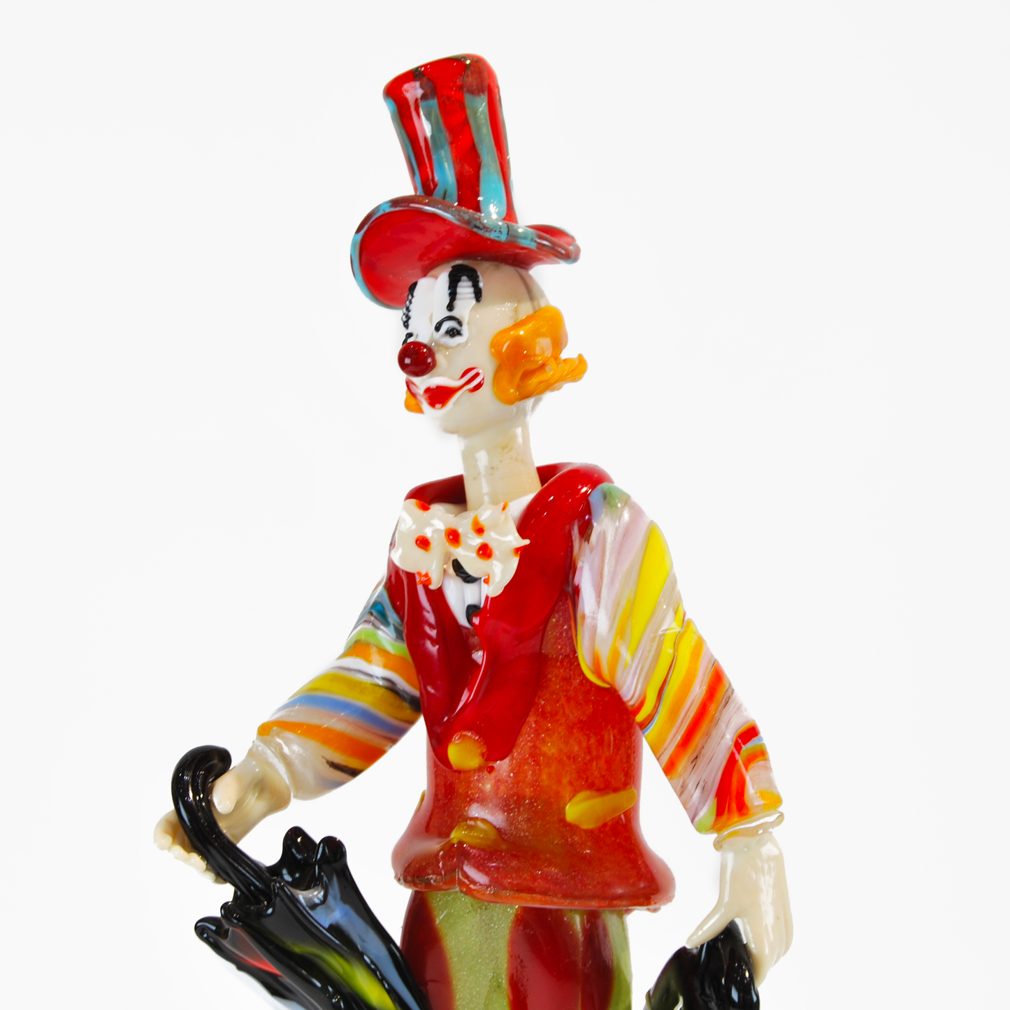 CLOWN WITH UMBRELLA & BRIEFCASE - RED JACKET