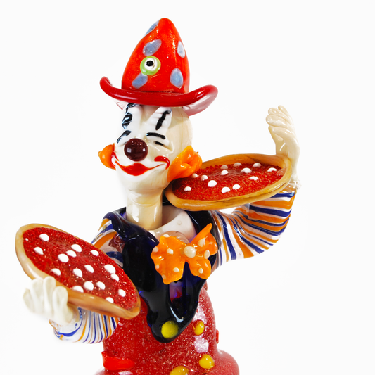 CLOWN WITH PIZZAS - ORANGE HAT