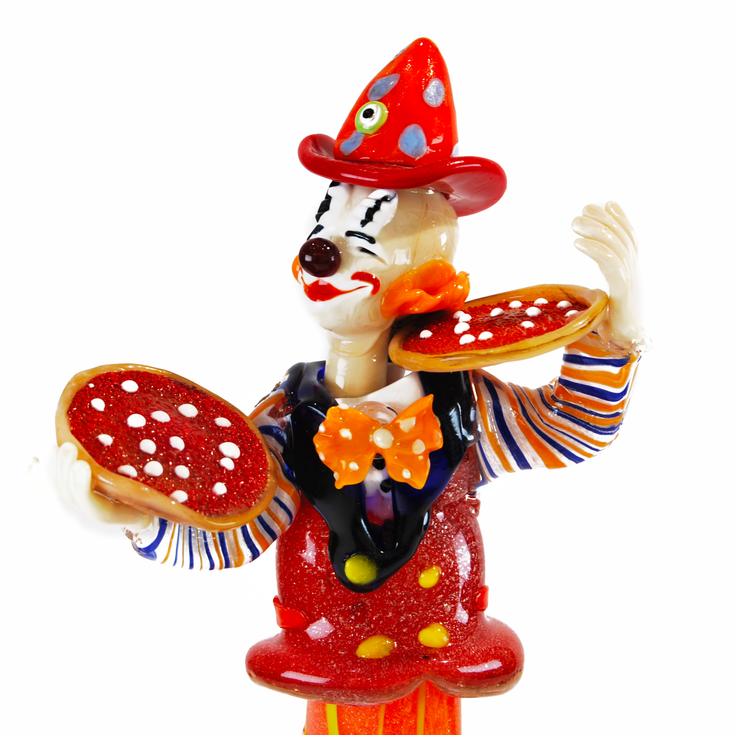 CLOWN WITH PIZZAS - ORANGE HAT