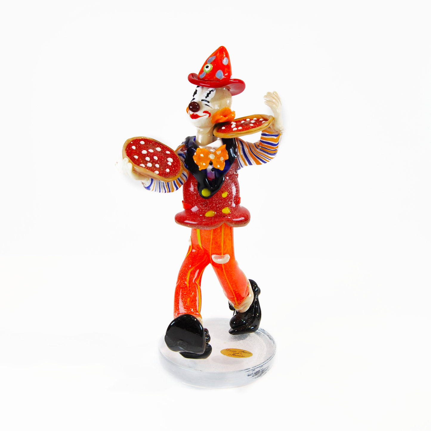 CLOWN WITH PIZZAS - ORANGE HAT