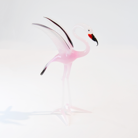 SMALL FLAMINGO WITH OPEN WING
