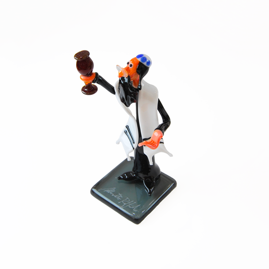 SMALL RABBI WITH KIDDUSH CUP