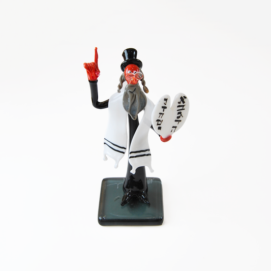 SMALL RABBI WITH THE TEN COMMANDMENTS
