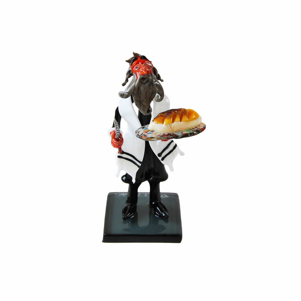RABBI WITH CHALLAH AND KNIFE