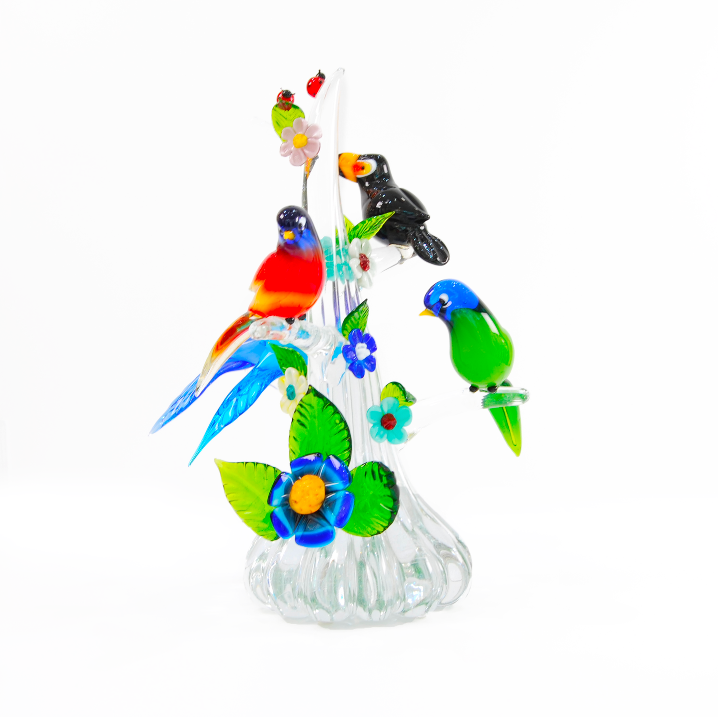 BRANCH WITH FIVE BIRDS