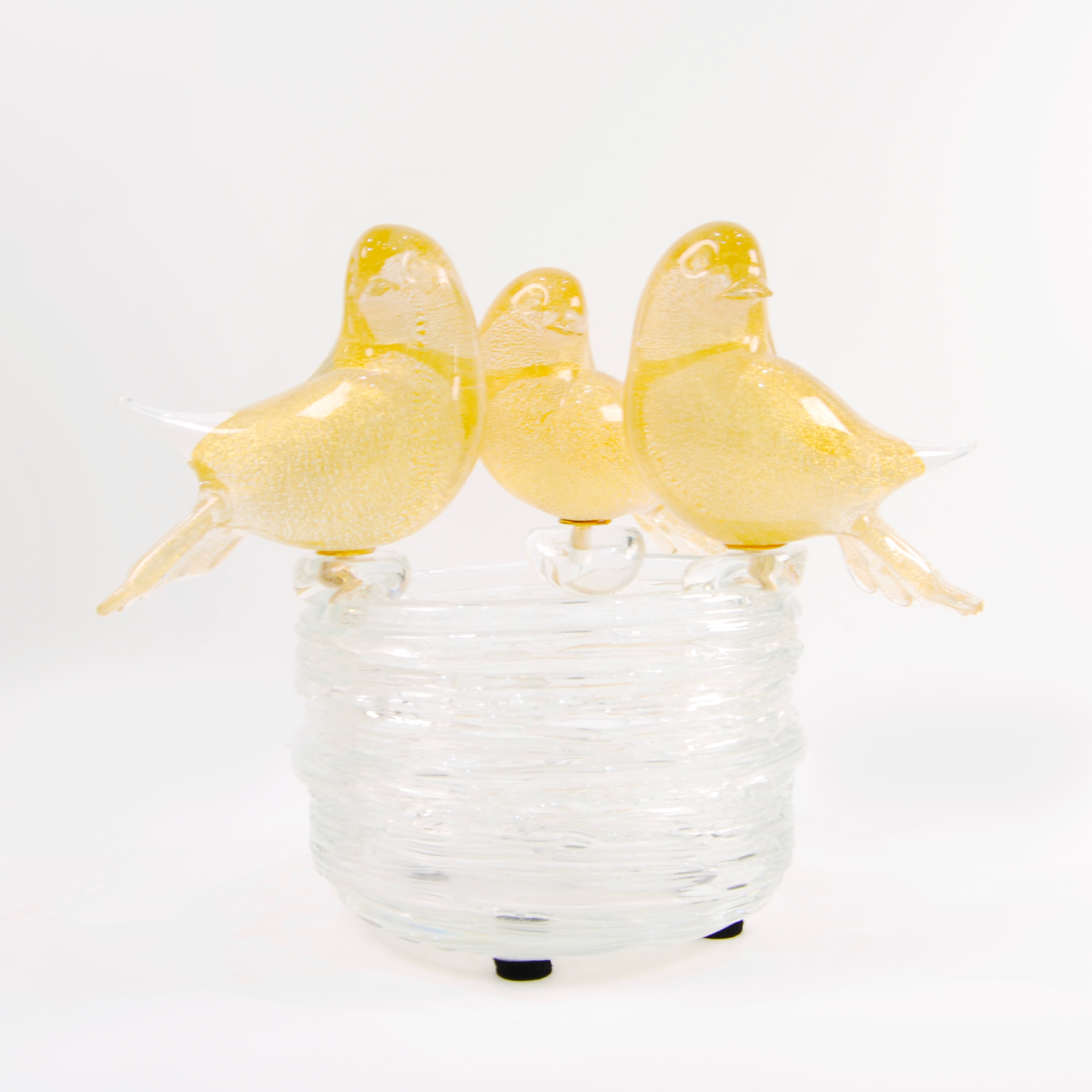 NEST WITH THREE GOLDEN BIRDS