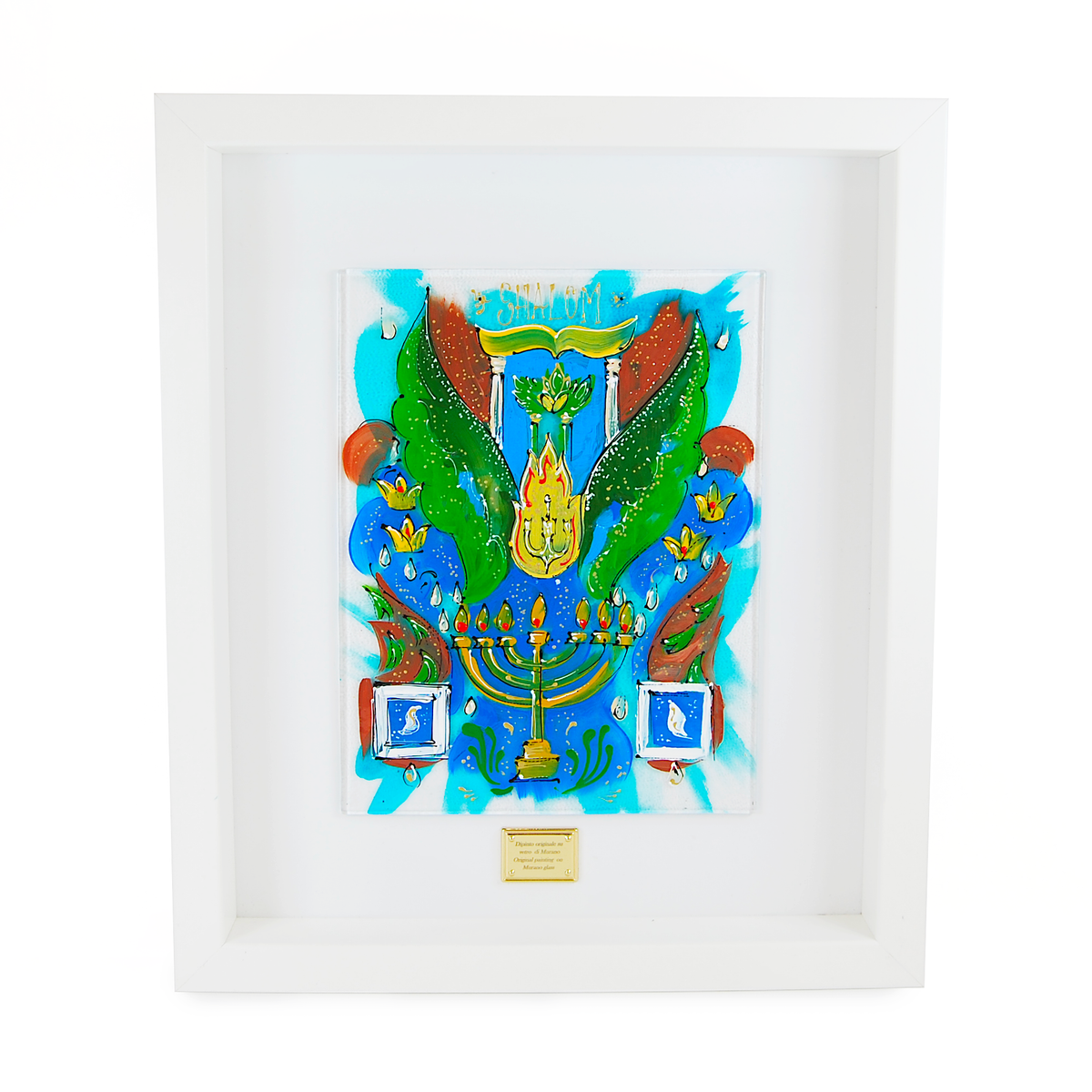 SHALOM MENORAH ART FRAME