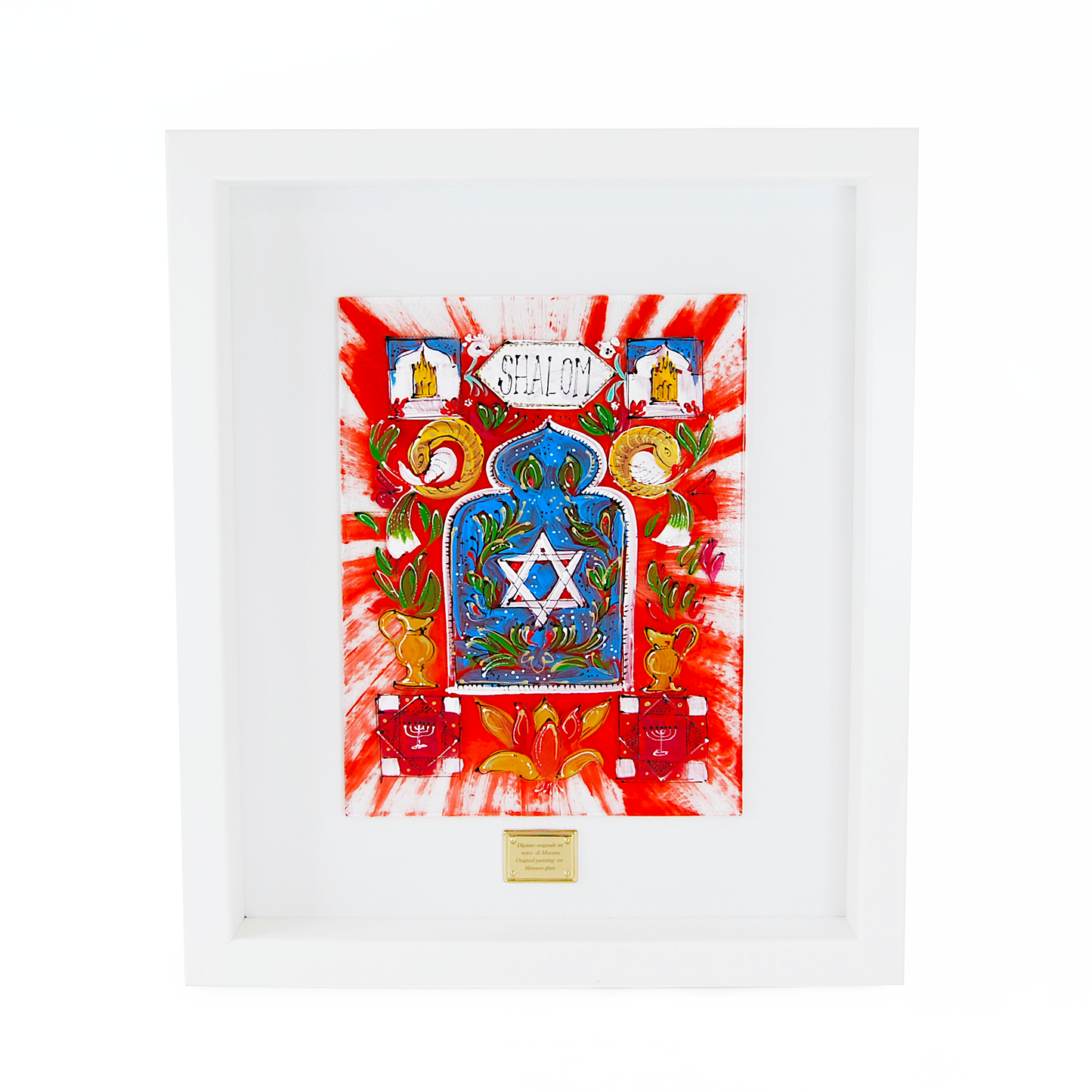 SHALOM STAR OF DAVID ART FRAME