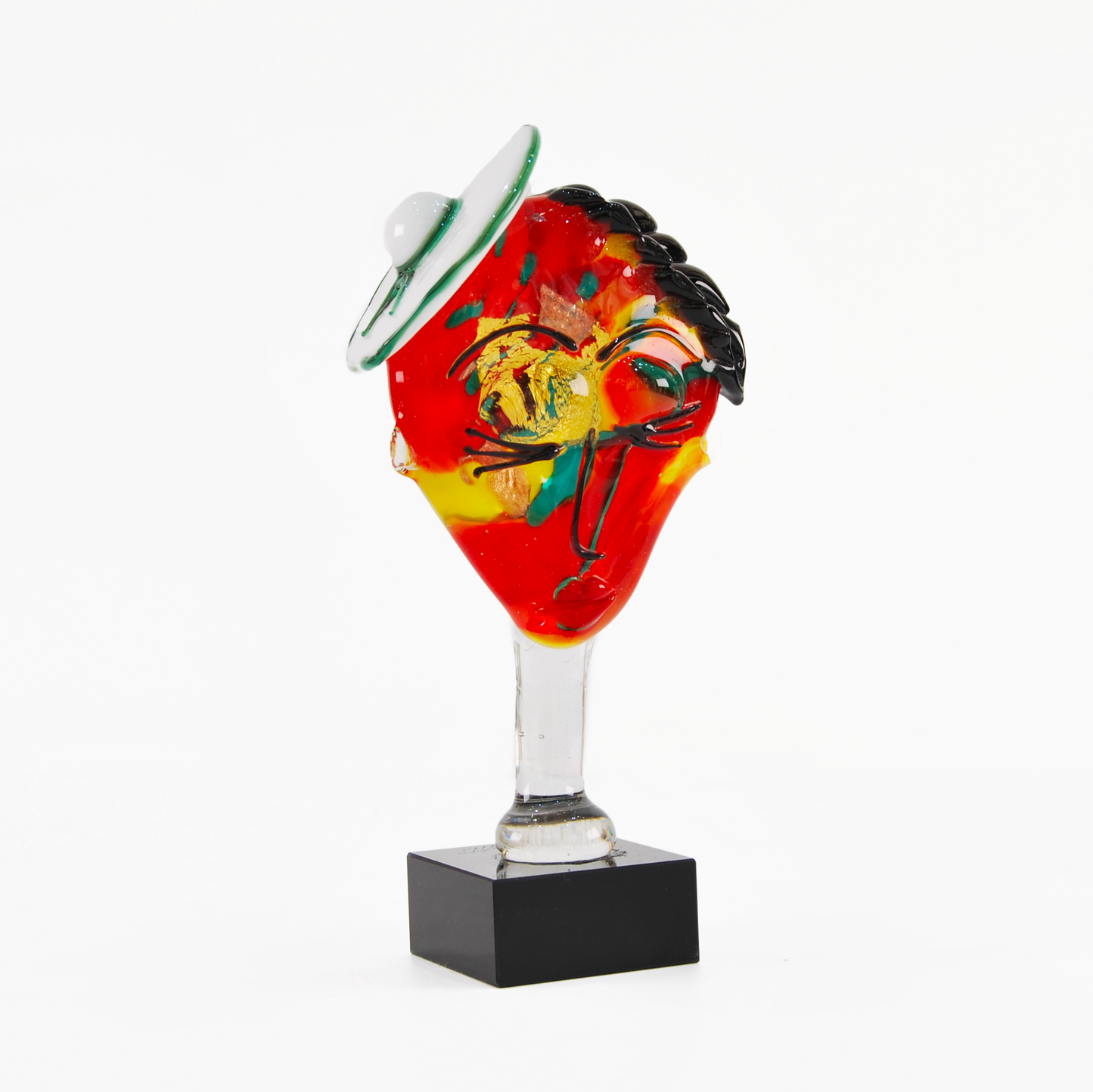 MAN FACE WITH BLACK HAIR AND WHITE SIDE HAT, PICASSO COLLECTION