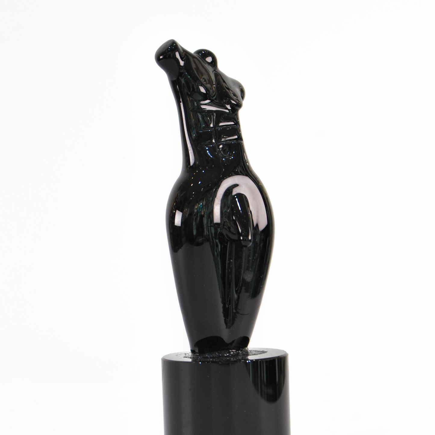 GLOSSY BLACK MALE BUST