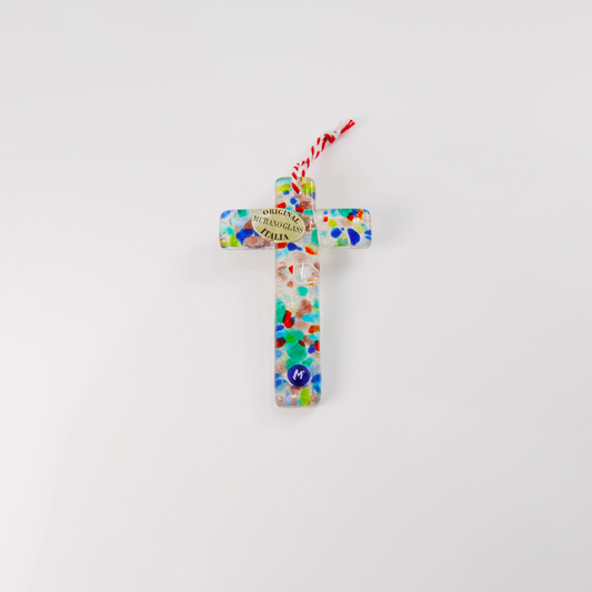 SMALL ARTISTIC CROSS SILVER BASE