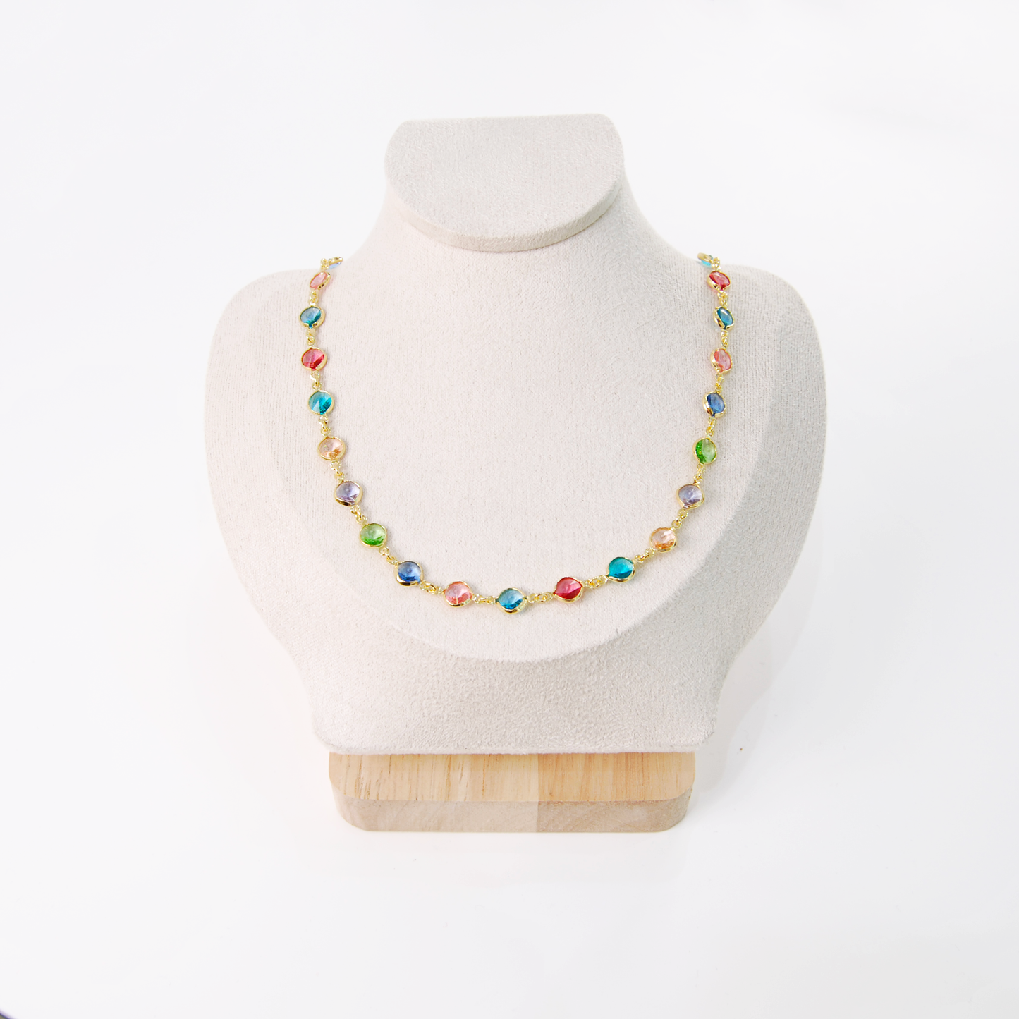 MULTICOLOR MURANO GLASS STONE NECKLACE