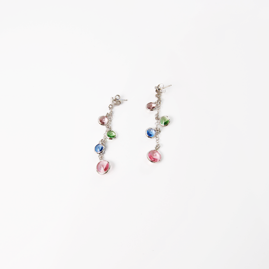 MULTICOLOR MURANO GLASS DROP EARRINGS