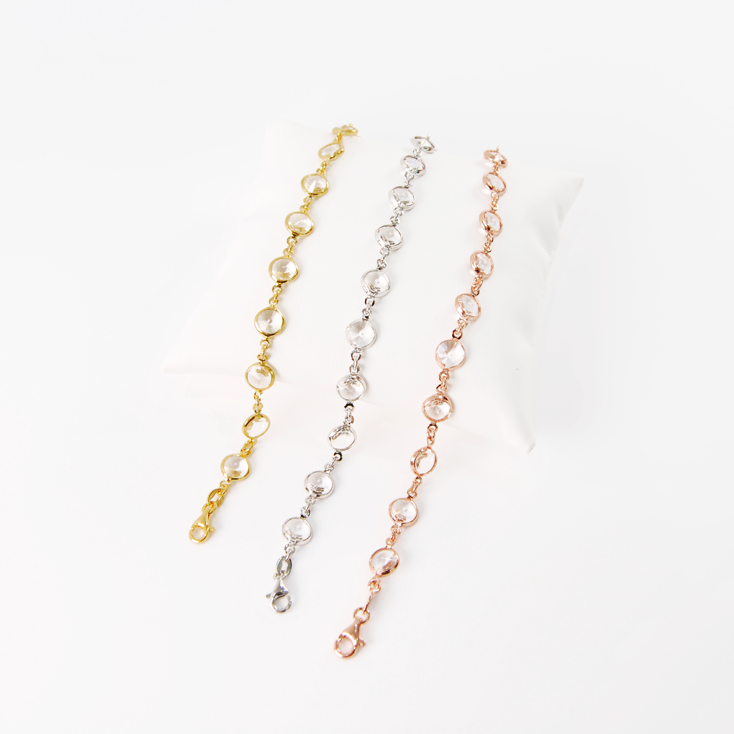 CLEAR MURANO GLASS STONE BRACELETS