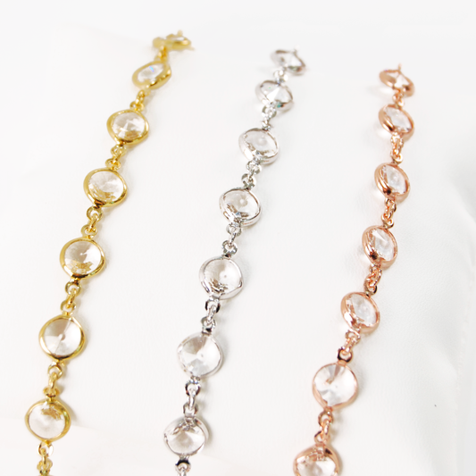 CLEAR MURANO GLASS STONE BRACELETS