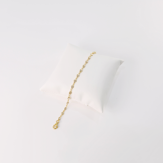 DELICATE CLEAR MURANO GLASS STONE BRACELETS