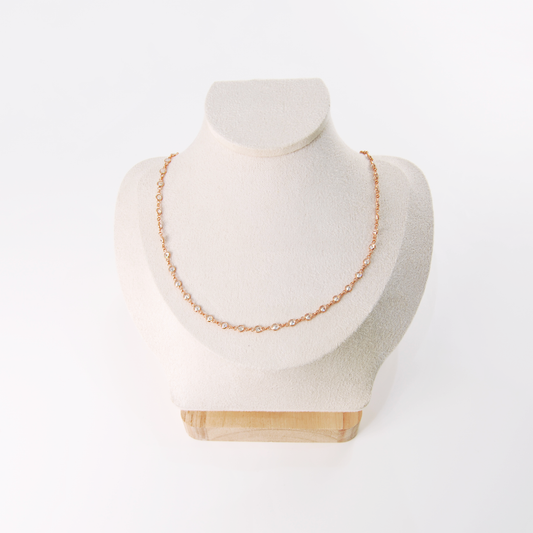 DELICATE CLEAR MURANO GLASS STONE NECKLACE