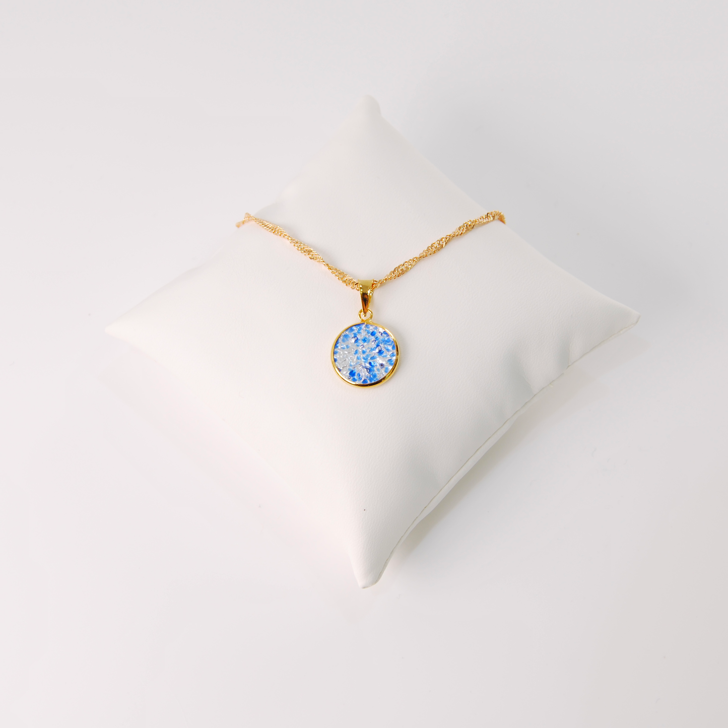 SMALL BOREALE MURANO GLASS GOLD PENDANT NECKLACE