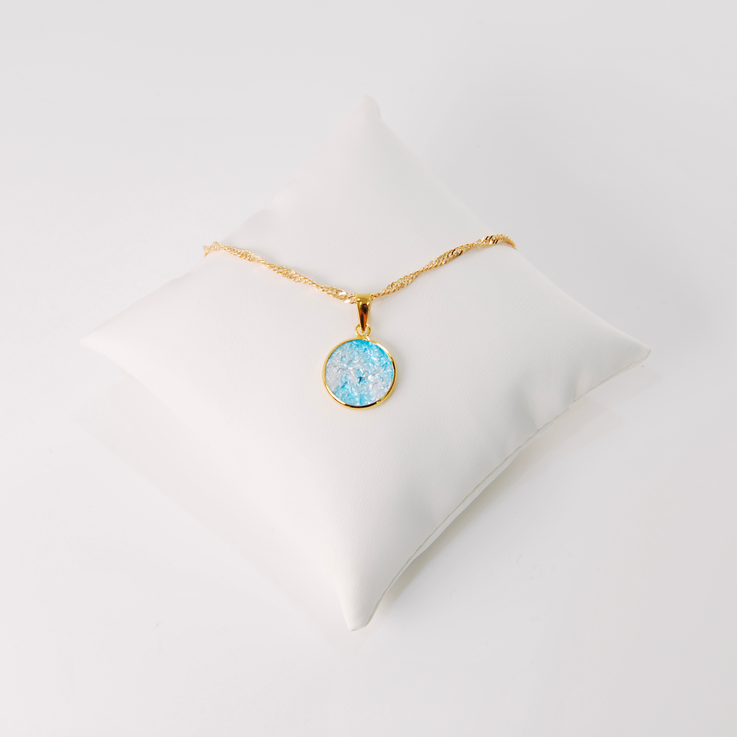 SMALL BOREALE MURANO GLASS GOLD PENDANT NECKLACE