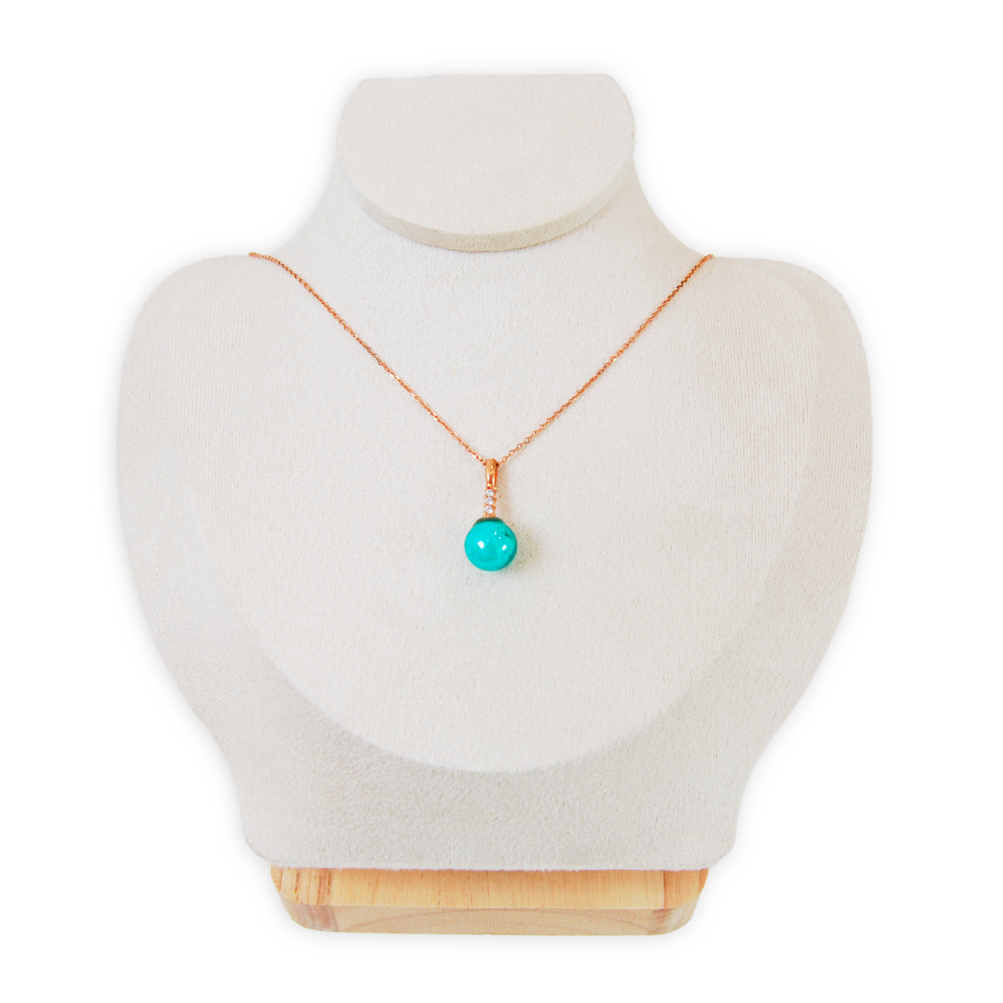 MURANO GLASS PEARL NECKLACE WITH ROSE SILVER FINISH