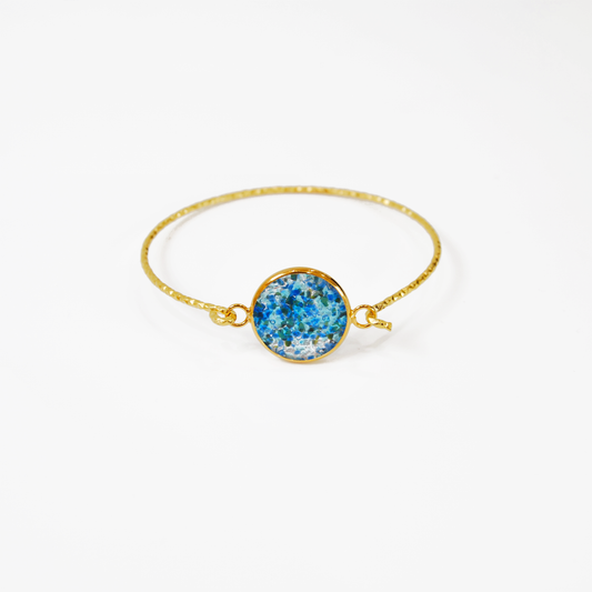 BOREALE MURANO GLASS BRACELET WITH SLIM GOLD FINISH