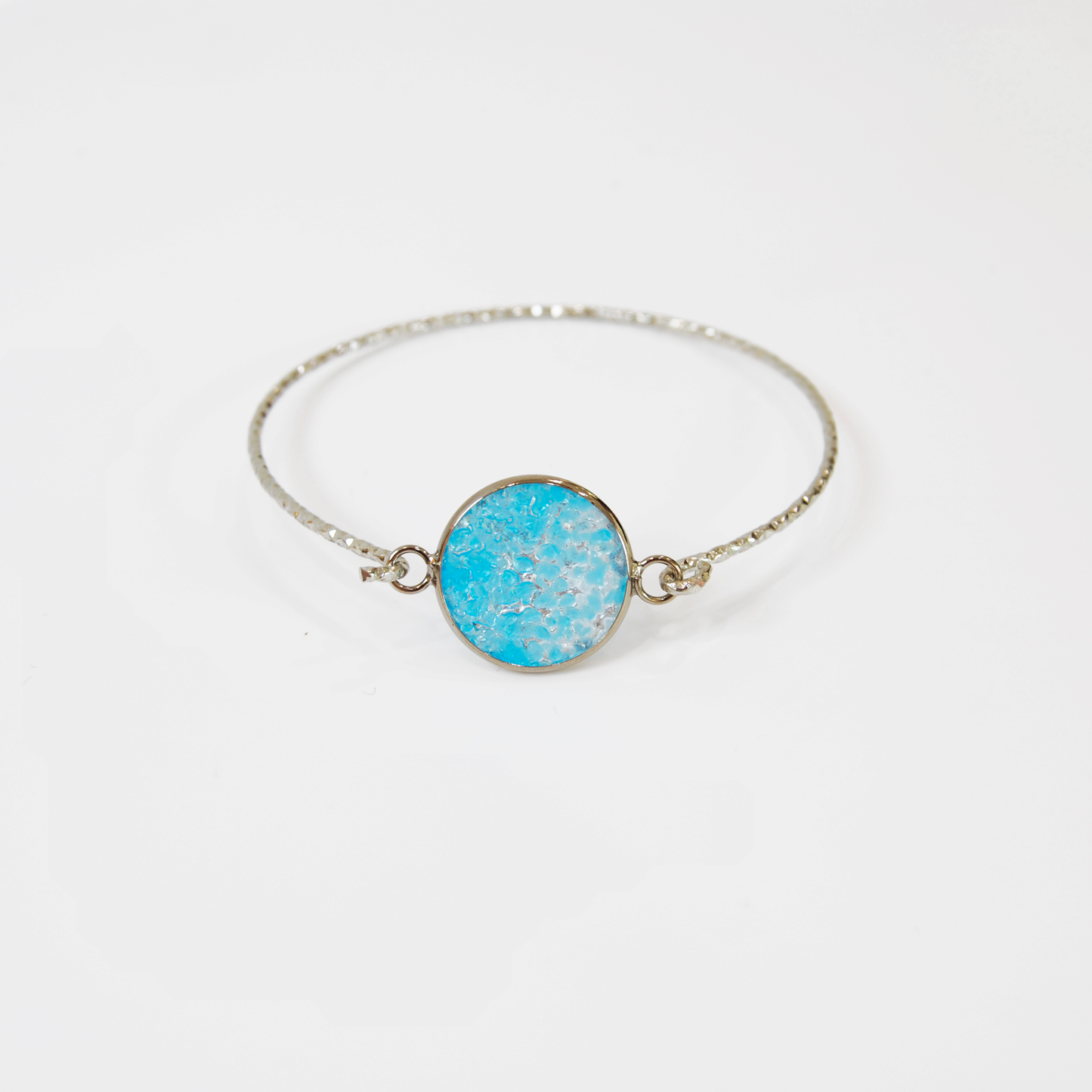 BOREALE MURANO GLASS BRACELET WITH SLIM SILVER FINISH