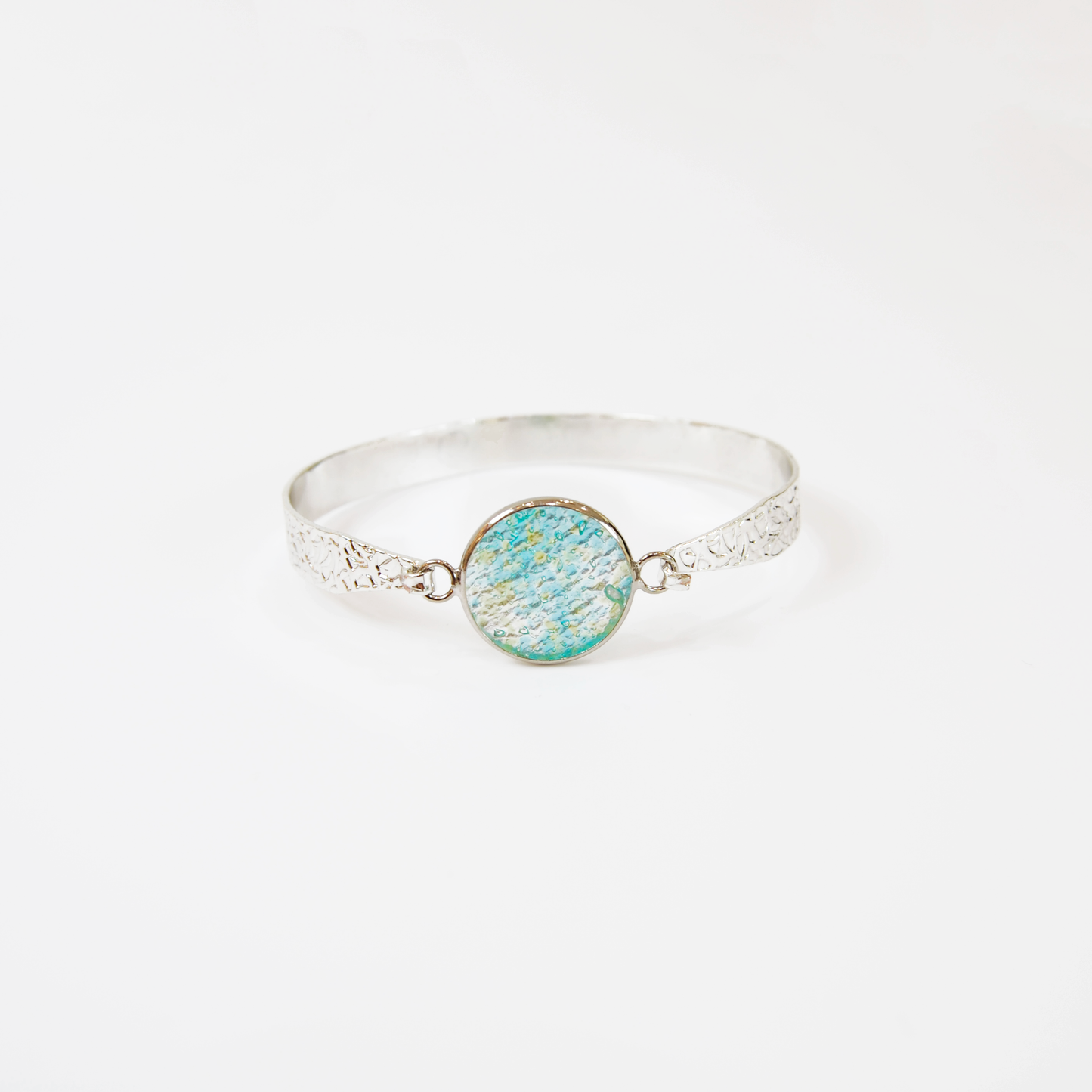 BOREALE MURANO GLASS BRACELET WITH SILVER FINISH