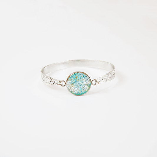 BOREALE MURANO GLASS BRACELET WITH SILVER FINISH